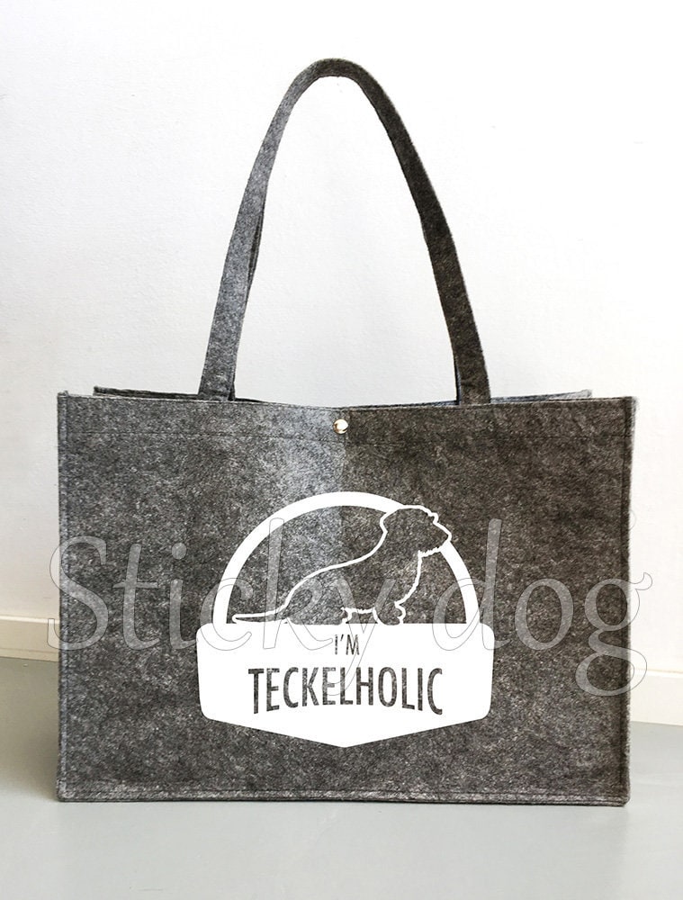 Filztasche Rauhaardackel - Dackel Hundesilhouette von Stickydog