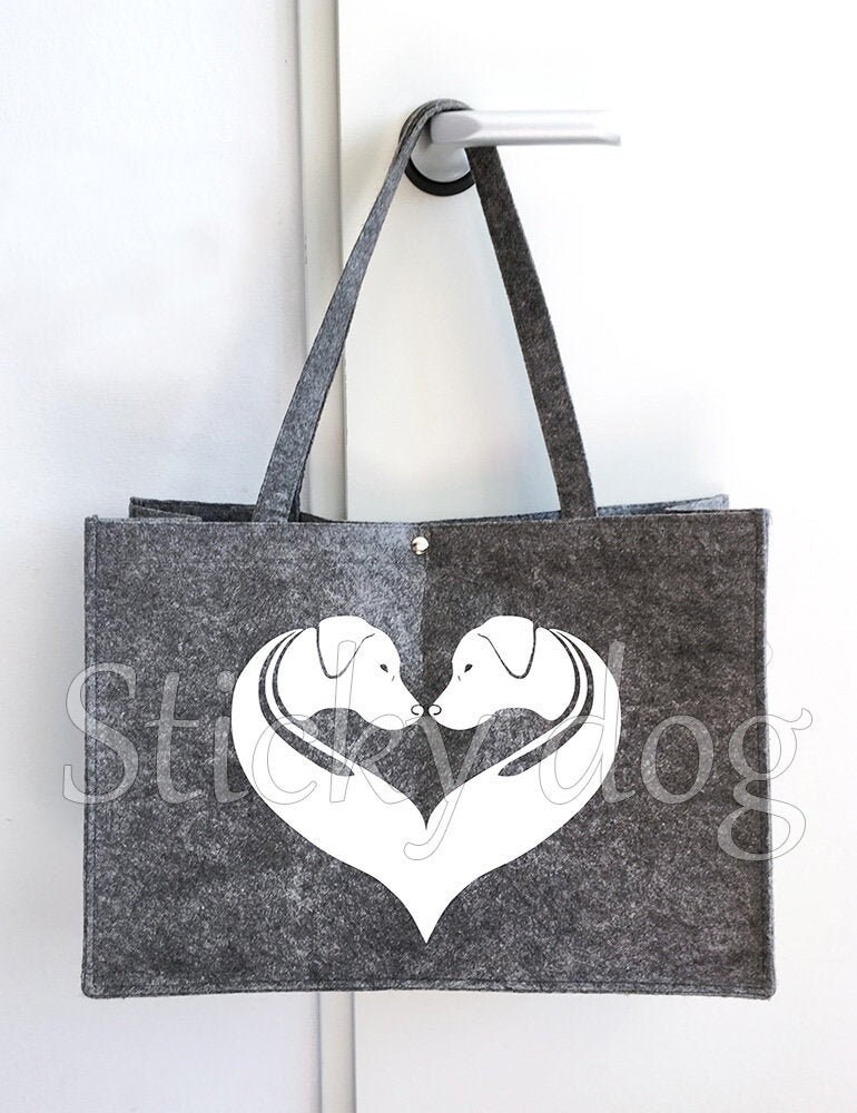Filztasche Rhodesian Ridgeback Hundesilhouette Filztasche Rhodesian Ridgeback Hundesilhouette von Stickydog