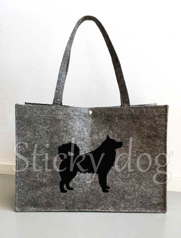 Gefilzte Tasche Alaska Malamute Hund Silhouette von Stickydog