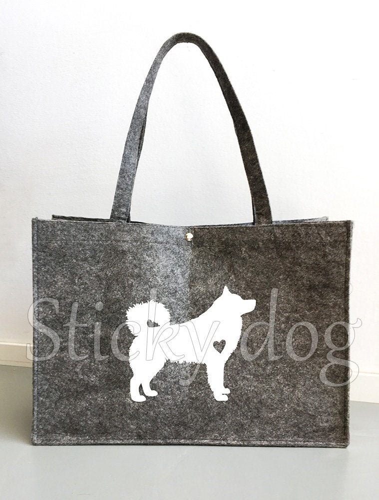 Gefilzte Tasche Alaska Malamute Hund Silhouette Gefilzte Tasche Alaska Malamute Hund Silhouette von Stickydog