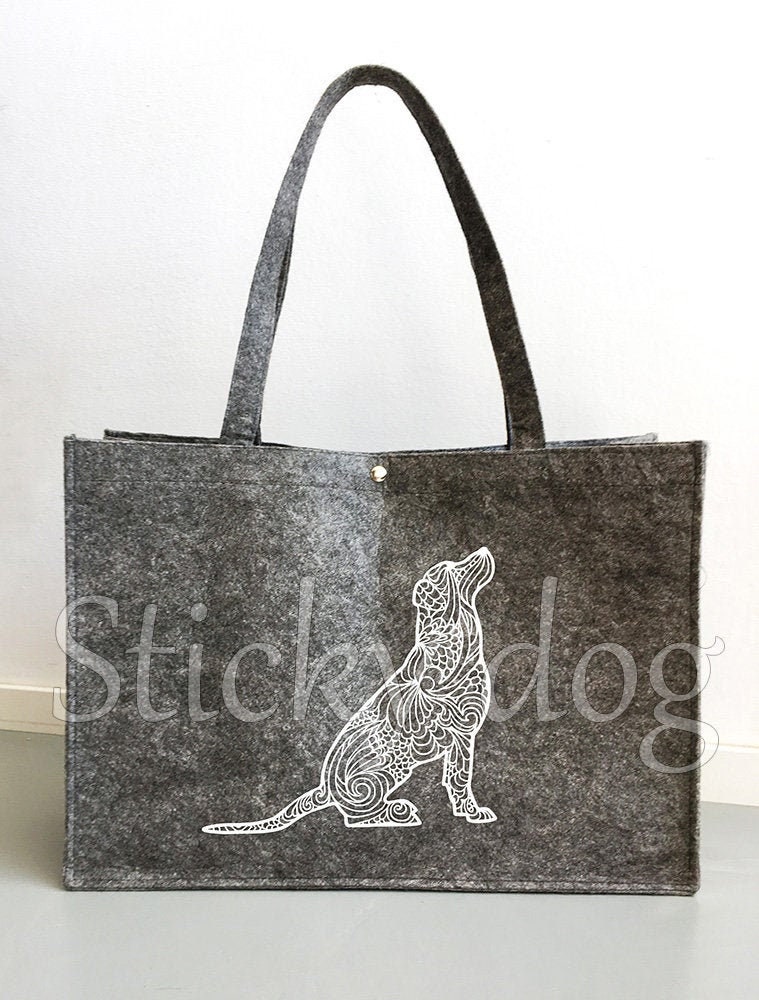 Gefilzte Tasche Labrador Retriever Hundesilhouette Gefilzte Tasche Labrador Retriever Hundesilhouette von Stickydog