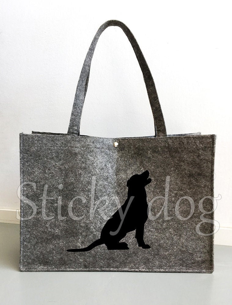 Gefilzte Tasche Labrador Retriever Hundesilhouette von Stickydog