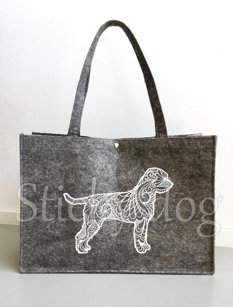 Hundetasche Aus Filz Lagotto Romagnolo Silhouette von Stickydog
