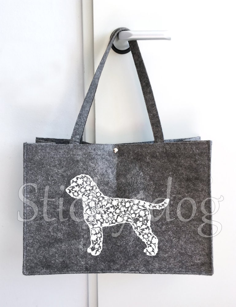 Hundetasche Aus Filz Lagotto Romagnolo Silhouette von Stickydog