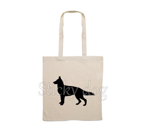 Segeltuchtasche Deutsche Schäferhund-Silhouette von Stickydog