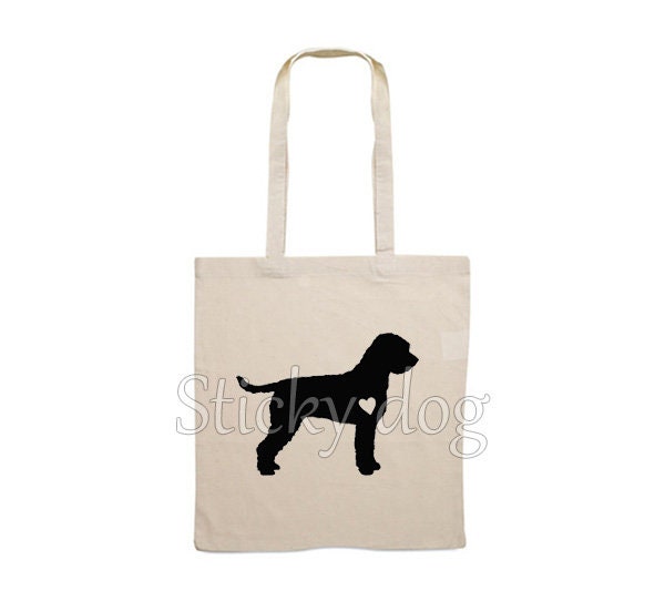 Segeltuchtasche Lagotto Romagnolo Hundesilhouette Segeltuchtasche Lagotto Romagnolo Hundesilhouette von Stickydog