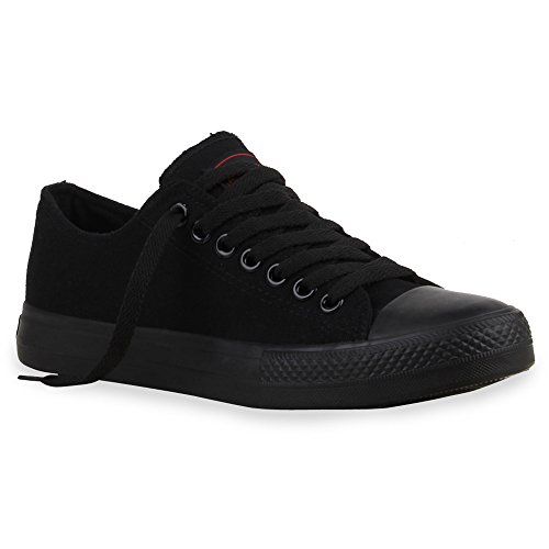 stiefelparadies Unisex Damen Schuhe Schuhe Herren Schuhe Schuhe Sneakers Sportschuhe Stoffschuhe Schnürer 25728 Schwarz Schwarz Ambler 37 Flandell von stiefelparadies