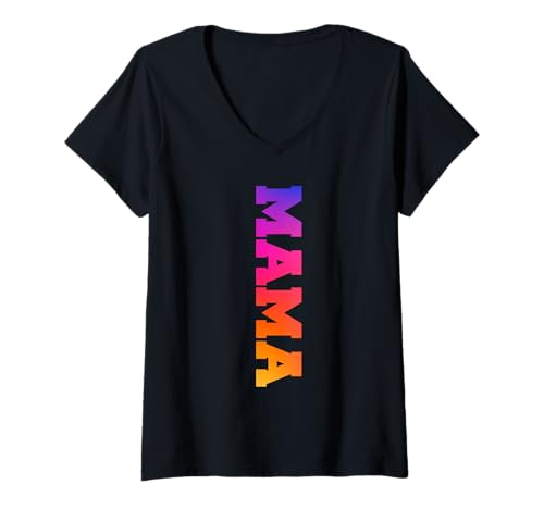 Damen Mutter Muttertag Mama T-Shirt mit V-Ausschnitt von Stiefmutter Pflegemutter Muttertag