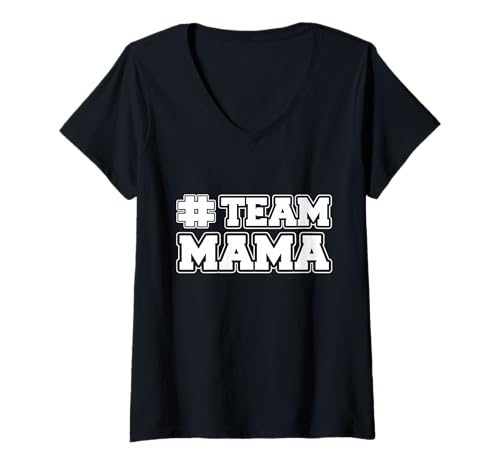 Damen Mutter Muttertag Mama T-Shirt mit V-Ausschnitt von Stiefmutter Pflegemutter Muttertag