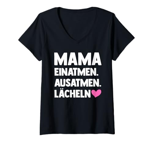 Damen Mutter Muttertag Mama T-Shirt mit V-Ausschnitt von Stiefmutter Pflegemutter Muttertag