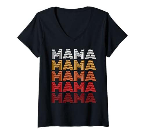 Damen Mutter Muttertag Mama T-Shirt mit V-Ausschnitt von Stiefmutter Pflegemutter Muttertag