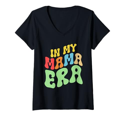 Damen Mutter Muttertag Mama T-Shirt mit V-Ausschnitt von Stiefmutter Pflegemutter Muttertag