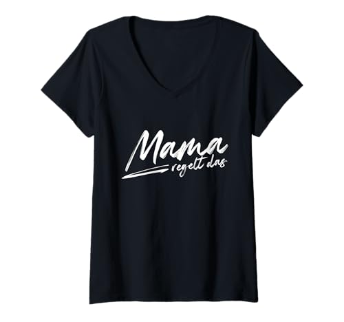 Damen Mutter Muttertag Mama T-Shirt mit V-Ausschnitt Damen Mutter Muttertag Mama T-Shirt mit V-Ausschnitt von Stiefmutter Pflegemutter Muttertag