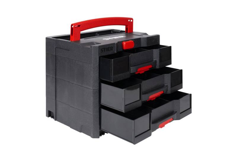 Stier Koffer STIER Sortainer T-Loc IV/3 BLACK-Edition 6,7 L pro Schublade mit von Stier