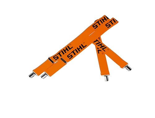 Stihl 8841512 Hosenträger f. Bundhosen mit Metallklips, orange, 130 cm, Orange, 130 cm von Stihl