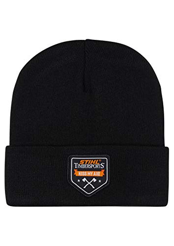 Stihl Unisex kiss My Axe Beanie-Mütze, schwarz, Einheitsgröße von Stihl