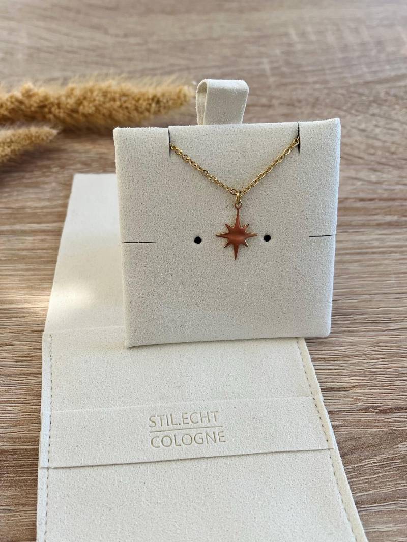 Halskette Mit Stern Anhänger - 18K Vergoldet Goldene Kette Eleganter Schmuck Für Frauen Boho & Zeitlos Geschenk Weihnachten von StilEchtDesignCo