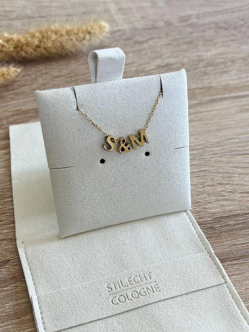 Personalisierbare Halskette Aus Edelstahl 18K Vergoldet - Gold, Silber, Roségold Buchstaben, Herz, & Geschenk, Verstellbar Weihnachten von StilEchtDesignCo