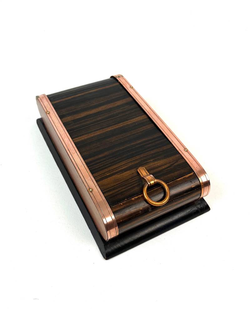 Beautiful Avantgarde Art Deco Bauhaus Roll Top Jewelry Box France 1930 von StilelementeGALLERY