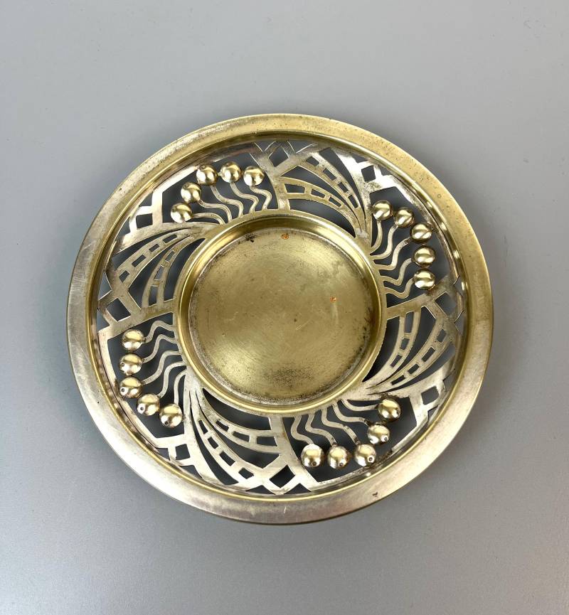 Beautiful Avantgarde Art Deco Small Silver Plated Trinket Ring Bowl Germany 1920 von StilelementeGALLERY