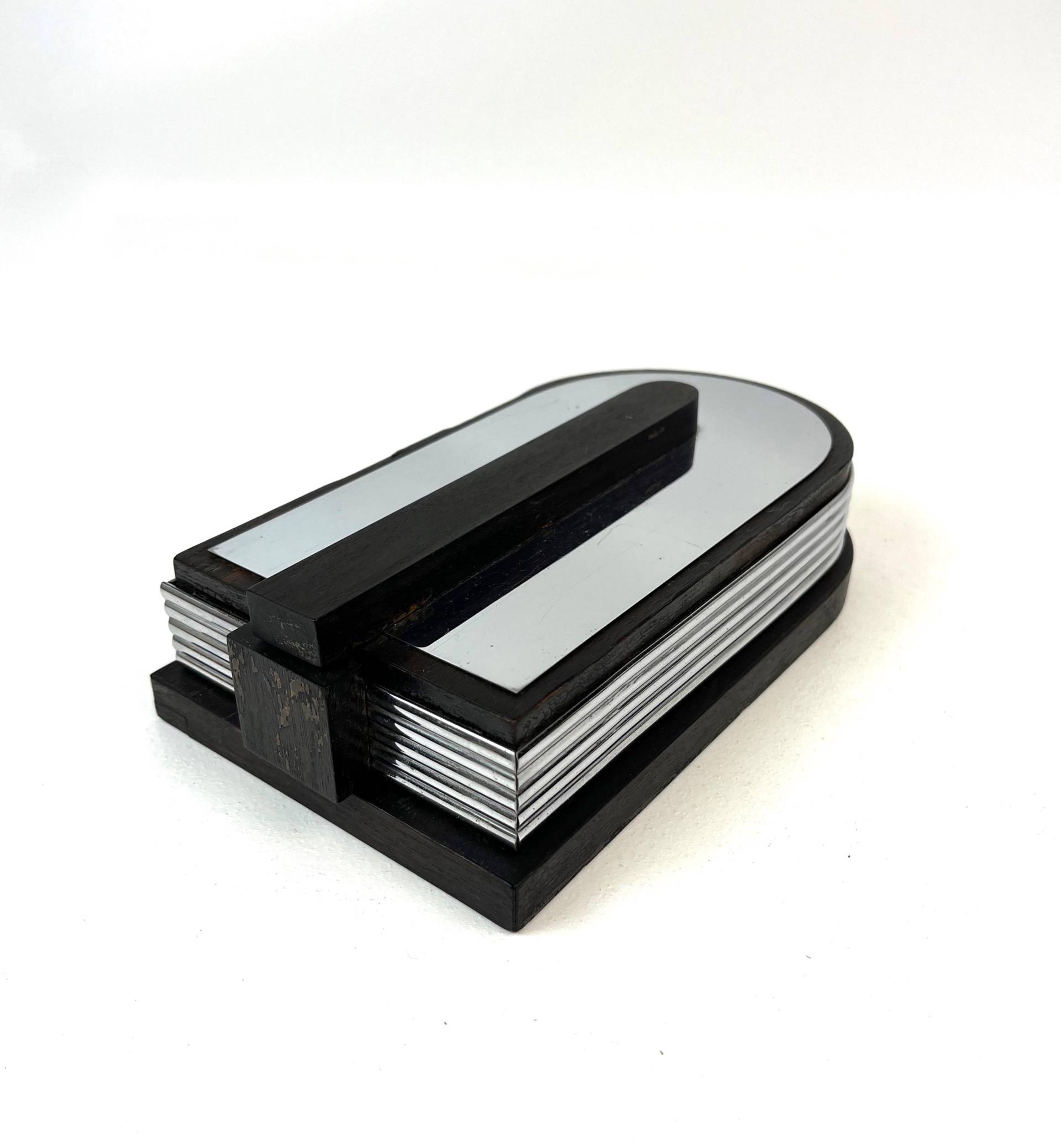 Rare Avantgarde Bauhaus Art Deco Streamline Jewelry Box Germany 1930 von StilelementeGALLERY