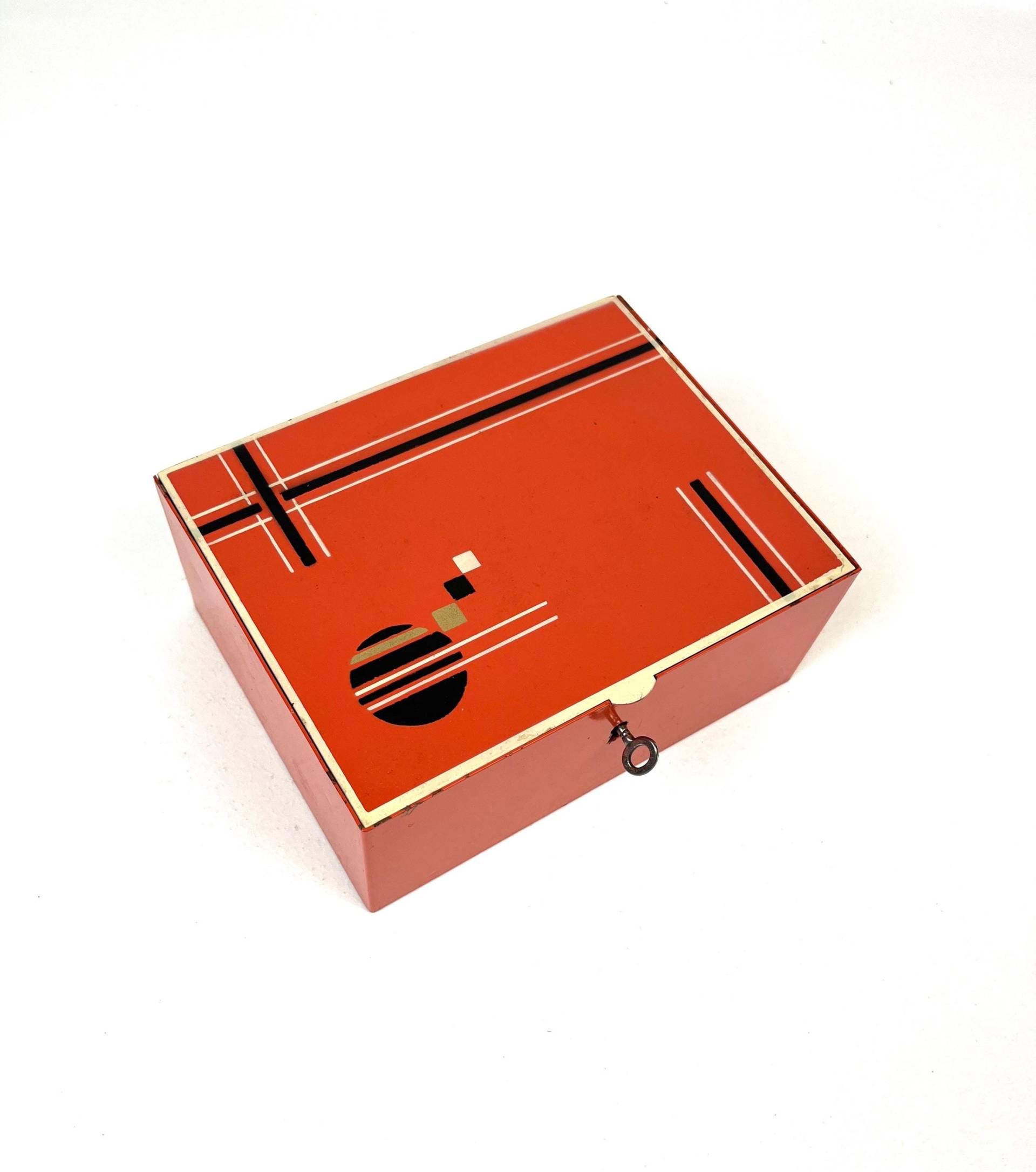 Very Rare Original Bauhaus Suprematism Cubist Money Jewelry Box By Marianne Brandt For Ruppelwerke von StilelementeGALLERY
