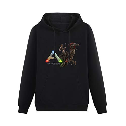 Men's Heavyweight Hooded Ark Survival Evolved Game Long Sleeve Sweatshirts Black M von Stille