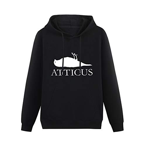 Men's Heavyweight Hooded Atticus Alternative Logo Long Sleeve Sweatshirts Black M von Stille