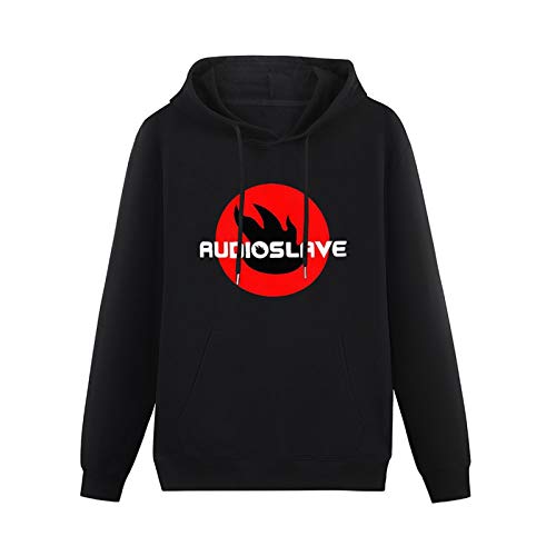 Men's Heavyweight Hooded Audioslave Logo Long Sleeve Sweatshirts Black XL von Stille