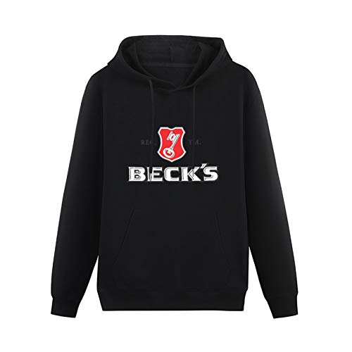 Men's Heavyweight Hooded Custom Becks Beer Long Sleeve Sweatshirts Black M von Stille