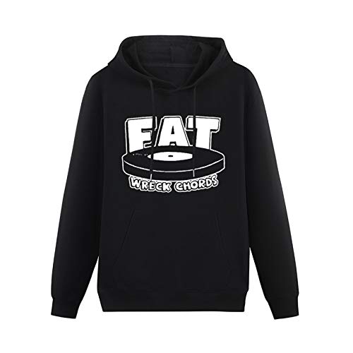 Men's Heavyweight Hooded Fat Wreck Chords Hardcore Emo Grunge Heavy Metal Long Sleeve Sweatshirts Black 3XL von Stille