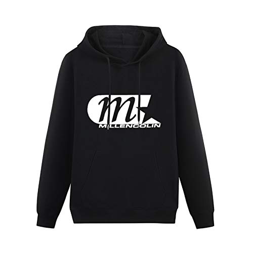 Men's Heavyweight Hooded Millencolin Band Jumbo Star Logo Swedish Punk Rock Long Sleeve Sweatshirts Black XXL von Stille