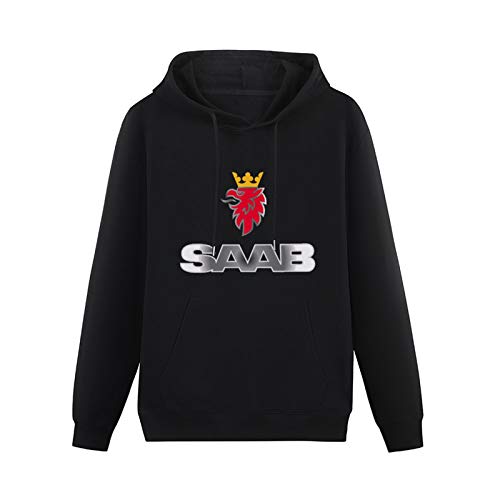 Men's Heavyweight Hooded Saab Long Sleeve Sweatshirts Black L von Stille