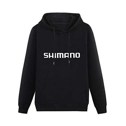 Men's Heavyweight Hooded Shimano Long Sleeve Sweatshirts Black 3XL von Stille