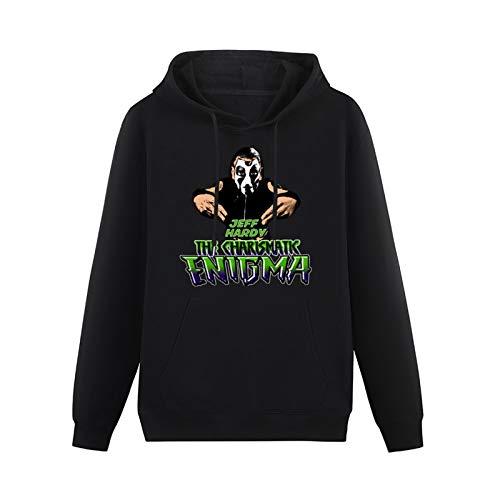 Men's Heavyweight Hooded TNA Jeff Hardy Logo Long Sleeve Sweatshirts Black L von Stille