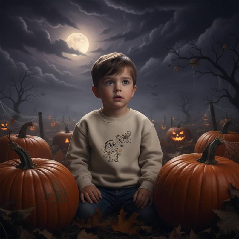 Halloween Kinder Pullover | Unisex, Umweltfreundlich, Baumwolle Und Recyceltes Polyester von Stimmig