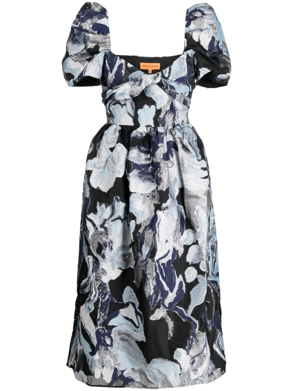 Stine Goya Midikleid mit grafischem Print - Blau von Stine Goya