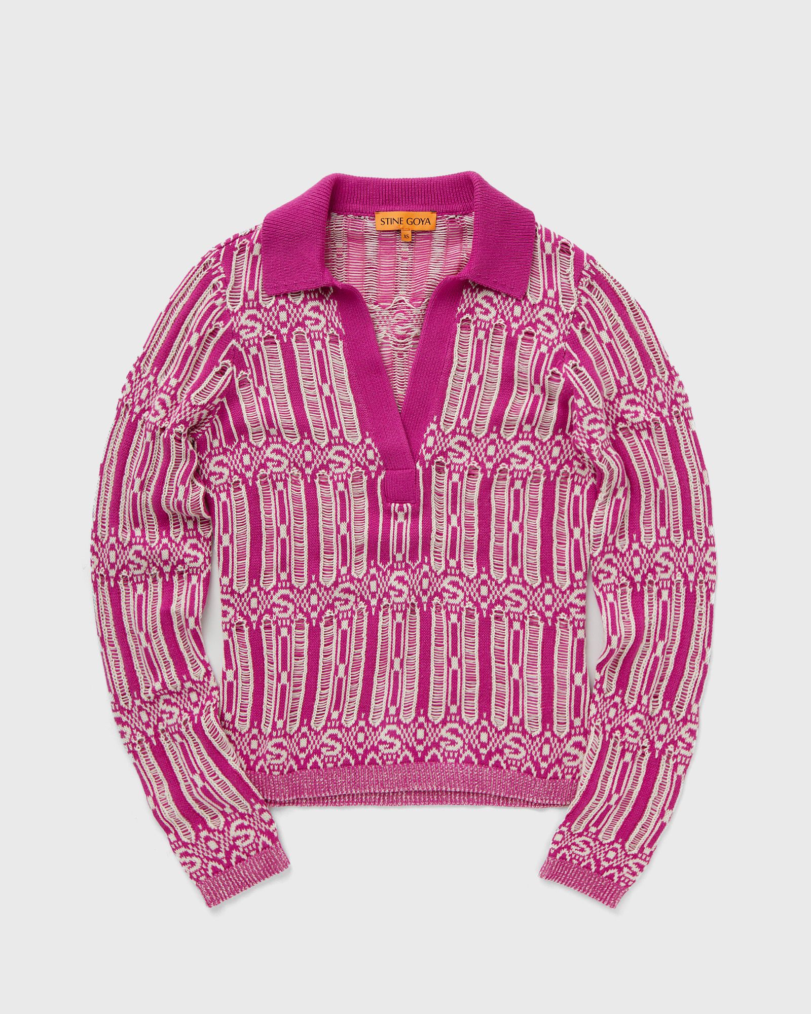 Stine Goya Kiza, 2031 Graphic Knit women Pullovers pink in Größe:L von Stine Goya