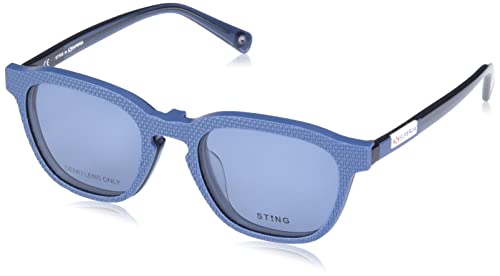 STING Unisex SST438 Sonnenbrille, Shiny TRANSPARENT Blue von STING