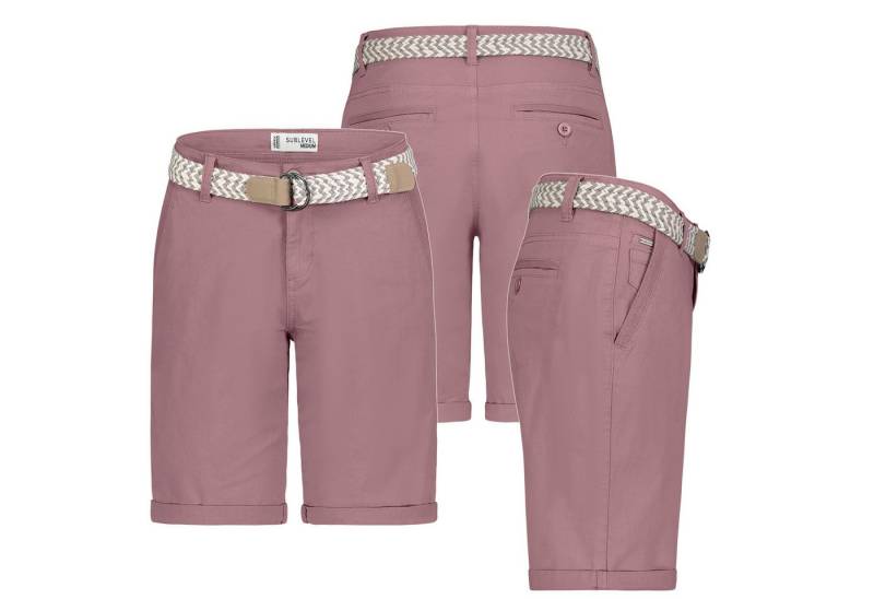 Stitch & Soul Bermudas Damen Short Bermuda kurze Hose Sommer Chino Stoff Hose mit Gürtel von Stitch & Soul