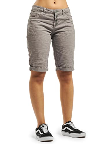 Stitch & Soul Damen Bermuda-Shorts mit Aufschlag Grey XS von Stitch & Soul