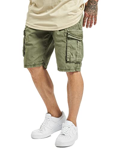 Stitch & Soul Herren Cargo Shorts mit Gürtel und Taschen Green 29 von Stitch & Soul