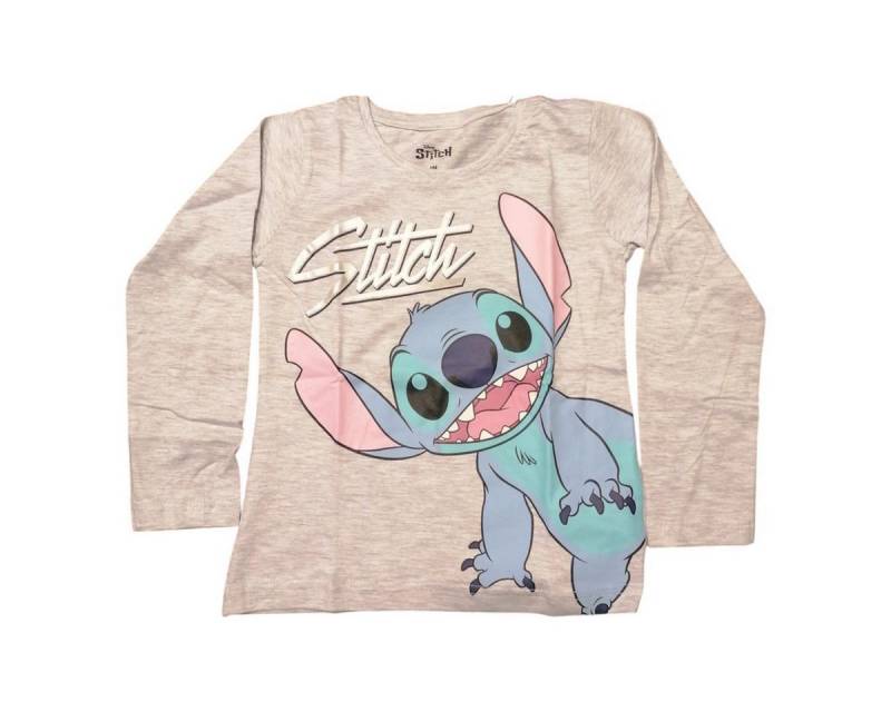 Stitch T-Shirt Langarm-Shirt für Mädchen - Stitch-Motiv, Grau oder Blau, Größen von Stitch