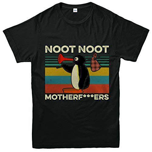 Not Not Motherf**ers T-Shirt, Pingu Catton, lustiges Vintage-T-Shirt für Erwachsene und Kinder Gr. L, Schwarz Not Not Motherf**ers T-Shirt, Pingu Catton, lustiges Vintage-T-Shirt für Erwachsene und Kinder Gr. L, Schwarz von StitchPrint