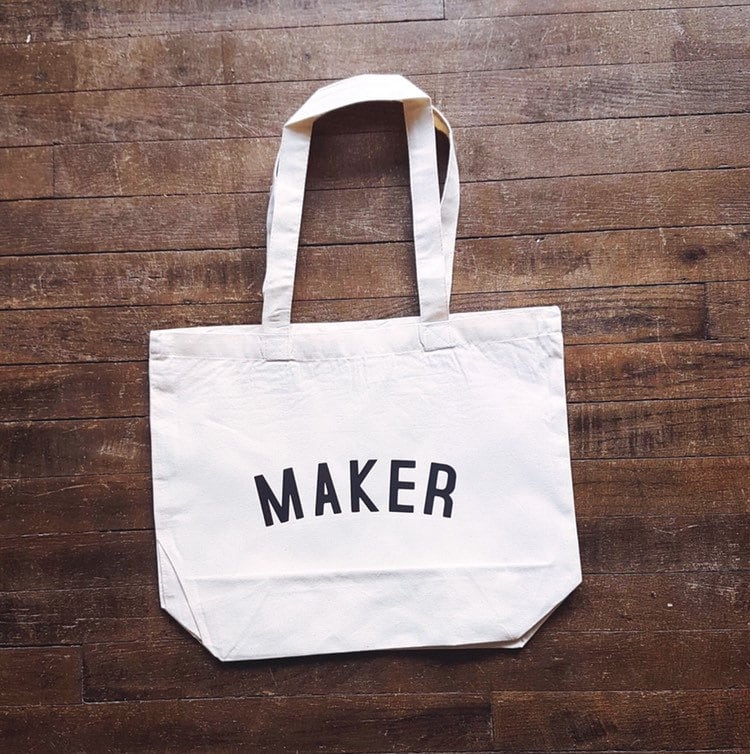 Maker Tasche Mit Maschenlogo , Fairtrade Bio-Baumwolle Geschenk Für Nähte Handwerker von StitchersTees
