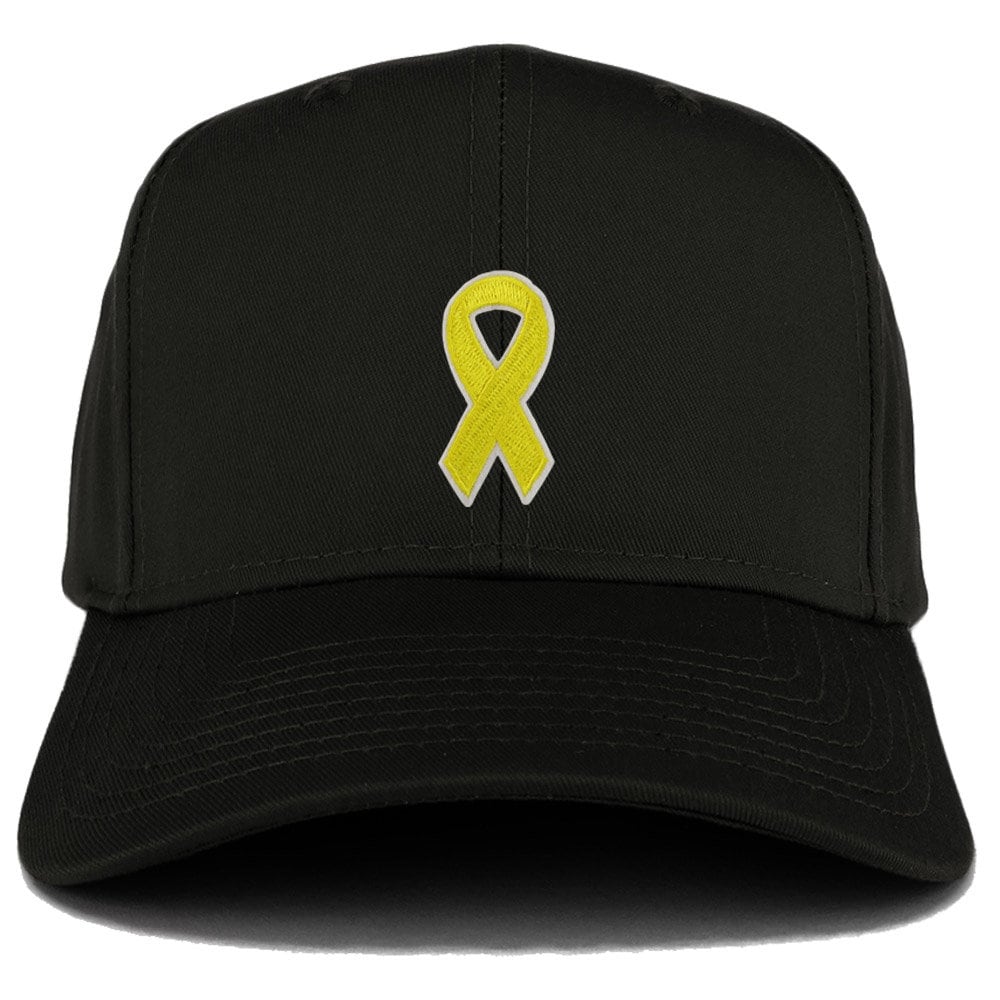 Stitchfy Liver Cancer Awareness Yellow Ribbon Patch Strukturierte Baseballkappe | Sf-Ap0051-27-079 von Stitchfy