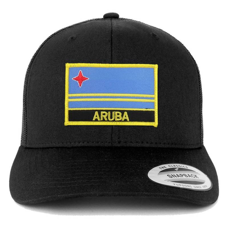 stitchfy Aruba Flagge Aufnäher Retro Trucker Mesh Cap von Stitchfy