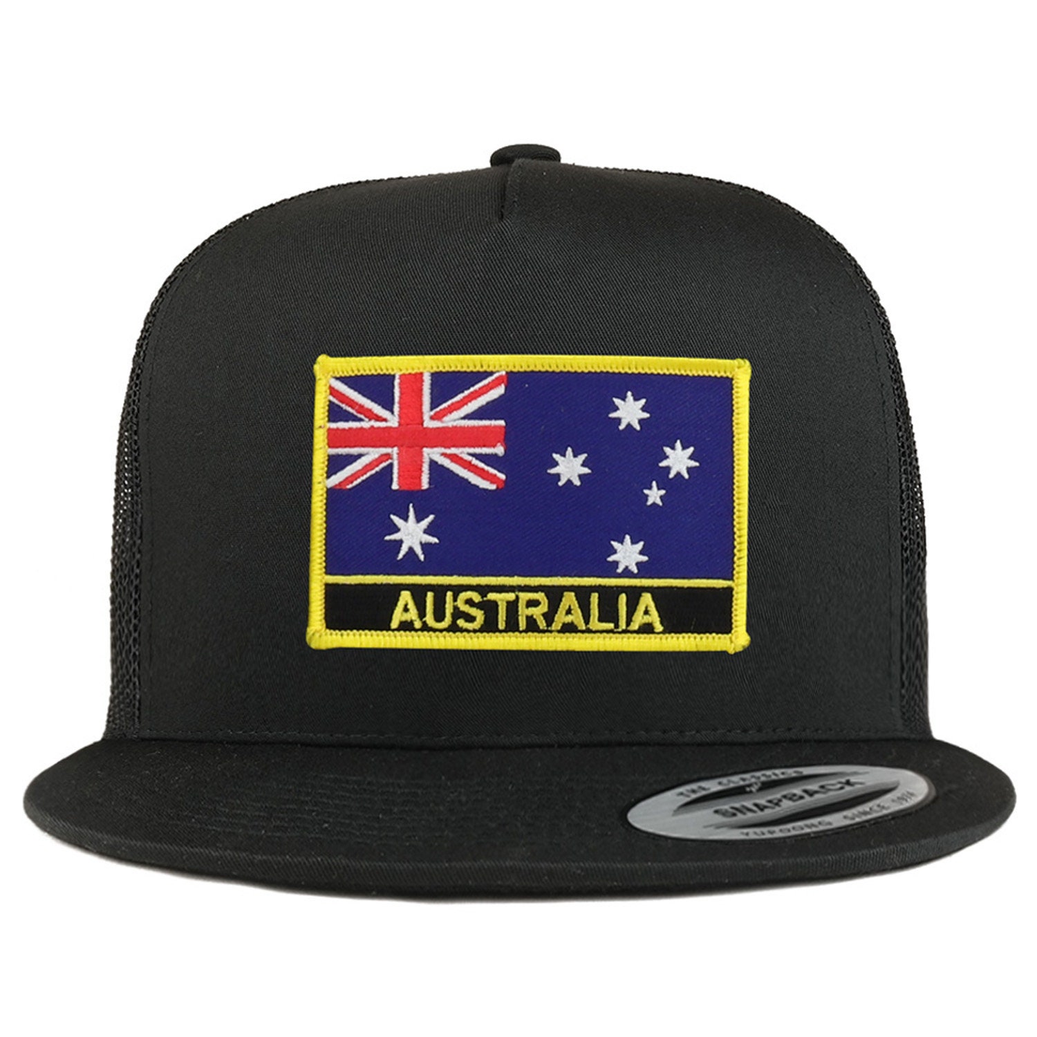 stitchfy Australien Flagge 5 Panel Flatbill Trucker Cap von Stitchfy