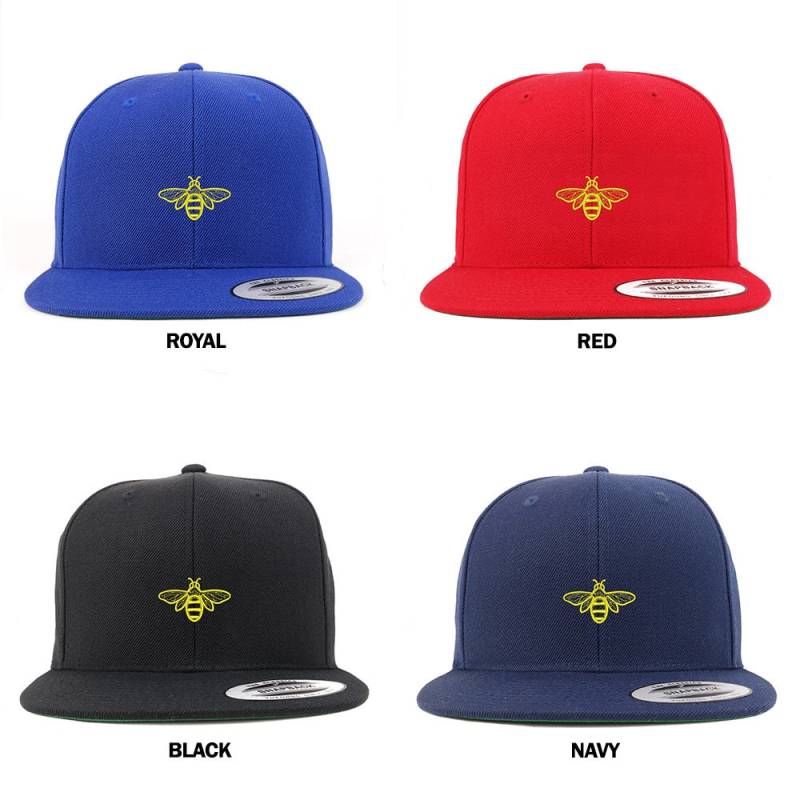 stitchfy Bee Bestickte Flat Bill Snapback Baseball Cap | Sf-Log126-Flx-6089M von Stitchfy