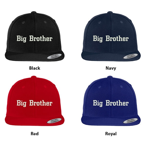 stitchfy Big Brother Bestickte Flat Bill Snapback Cap | Sf-Txt131-Flx-6089M von Stitchfy